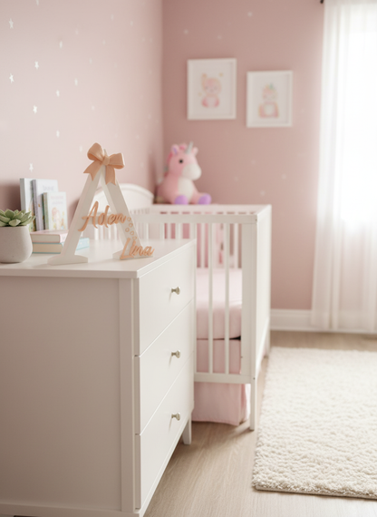 Kişiselleştirabilir İsimli Baş Harf Dekorasyonu - Özel Yapım Bebek ve Çocuk Odası Süsü