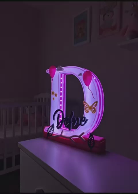 Kişiye Özel LED Işıklı Harf ve İsim Dekoru – Oda Dekor & Hediye